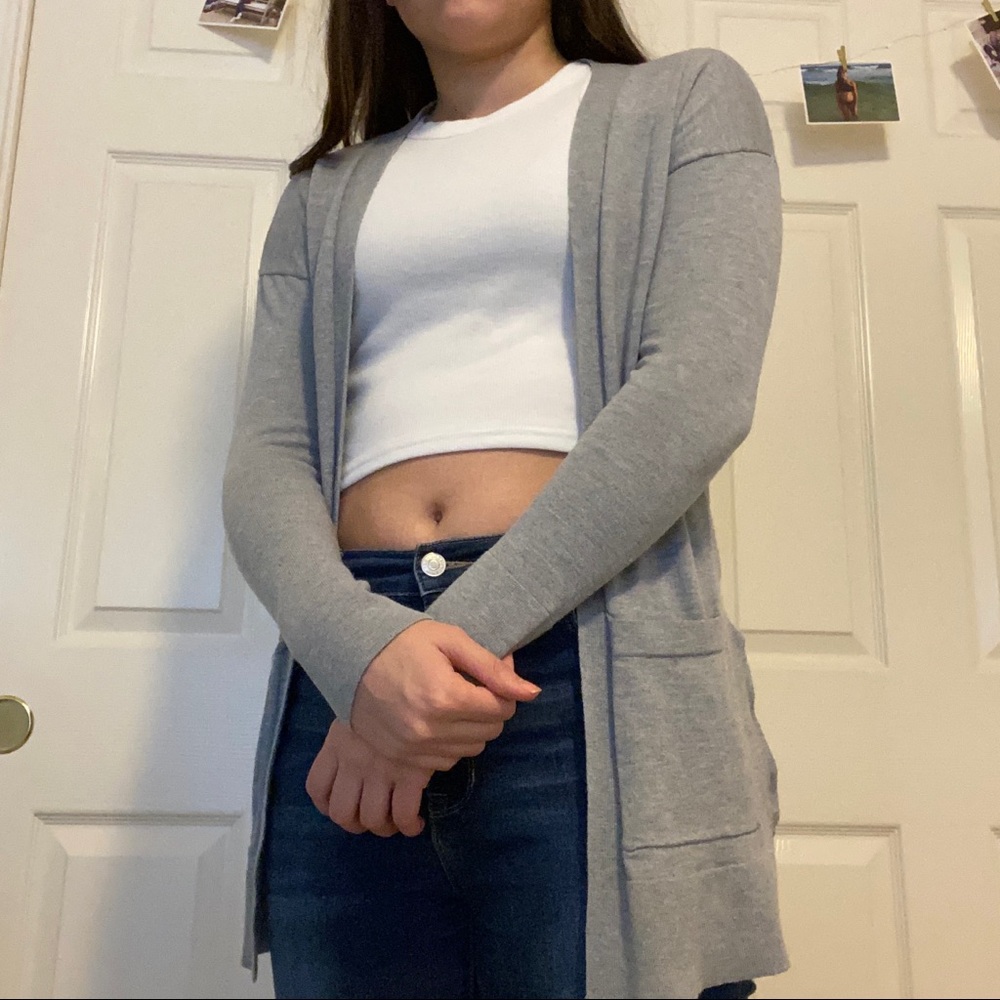 Long Gray Cardigan